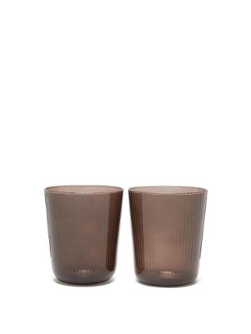 Matchesfashion.com R+d.lab X Lee Mathews - X Lee Mathews Set Of Two Luisa Water Glasses - Light Brown