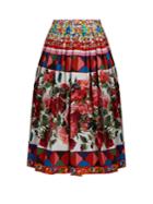 Dolce & Gabbana Carretto-print Cotton Midi Skirt