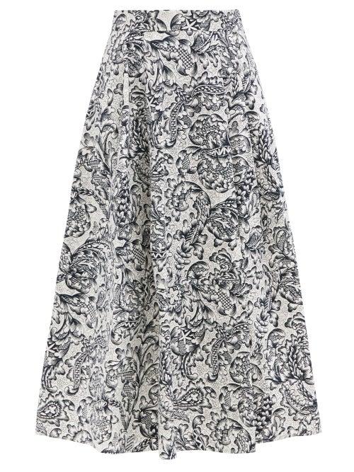 Ladies Rtw Weekend Max Mara - Nadar Skirt - Womens - White Navy