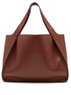Matchesfashion.com Stella Mccartney - Stella Perforated Logo Faux Leather Tote Bag - Womens - Tan