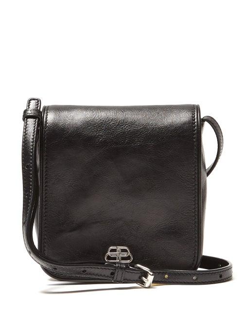 Matchesfashion.com Balenciaga - Bb Logo Leather Cross Body Bag - Mens - Black