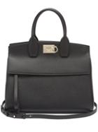Matchesfashion.com Salvatore Ferragamo - The Studio Grained-leather Bag - Womens - Black