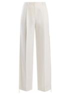 Givenchy Wide-leg Contrast-stripe Wool Trousers