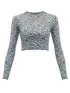 Matchesfashion.com Matteau - The Long Sleeve Sun Floral Print Swim Top - Womens - Blue Print