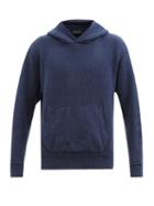 Les Tien - Cropped Cashmere Hooded Sweatshirt - Mens - Navy