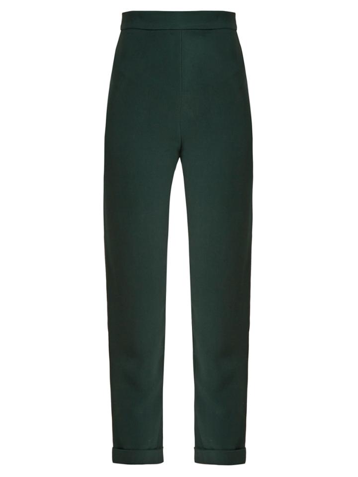 Balmain High-rise Slim-leg Cropped Trousers