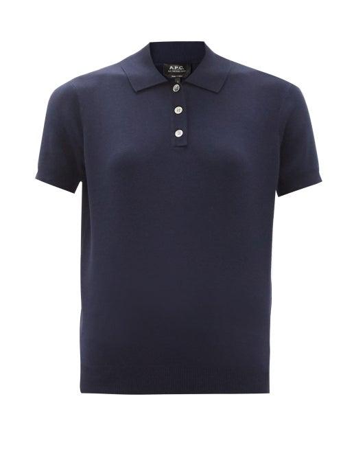 Matchesfashion.com A.p.c. - Mathilda Polo Shirt - Womens - Navy