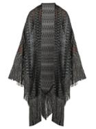Matchesfashion.com Missoni - Metallic Crochet Knit Wrap Scarf - Womens - Silver
