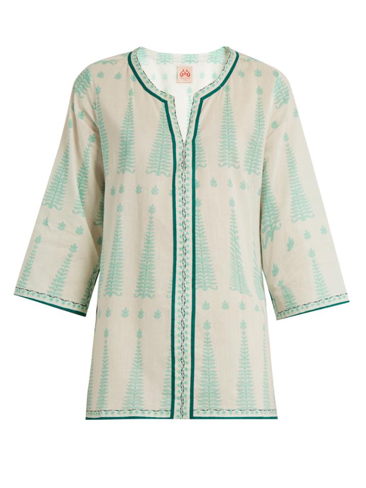 Le Sirenuse, Positano Acanto-print Cotton Kaftan