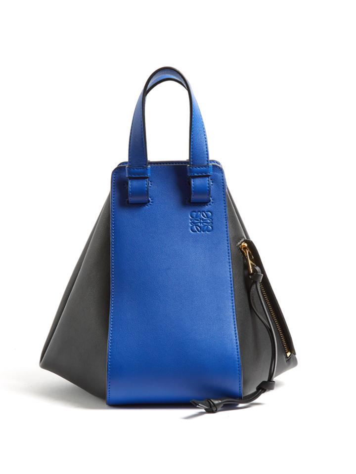 Loewe Hammock Small Contrast-panel Leather Tote