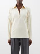 Toteme - Open-collar Washed-cotton Shirt - Womens - Sand