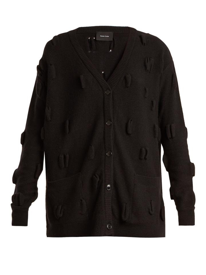 Simone Rocha 3-d Wool-blend Cardigan