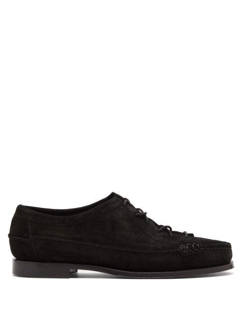 Matchesfashion.com Hereu - Priego Suede Derby Shoes - Mens - Black
