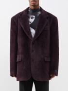 Raf Simons - Oversized Alpaca-blend Blazer - Mens - Aubergine