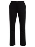 Matchesfashion.com Valentino - Mid Rise Wool Blend Flared Trousers - Womens - Black