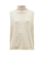 Matchesfashion.com The Row - Beriko Sleeveless Roll-neck Cashmere Sweater - Womens - Beige