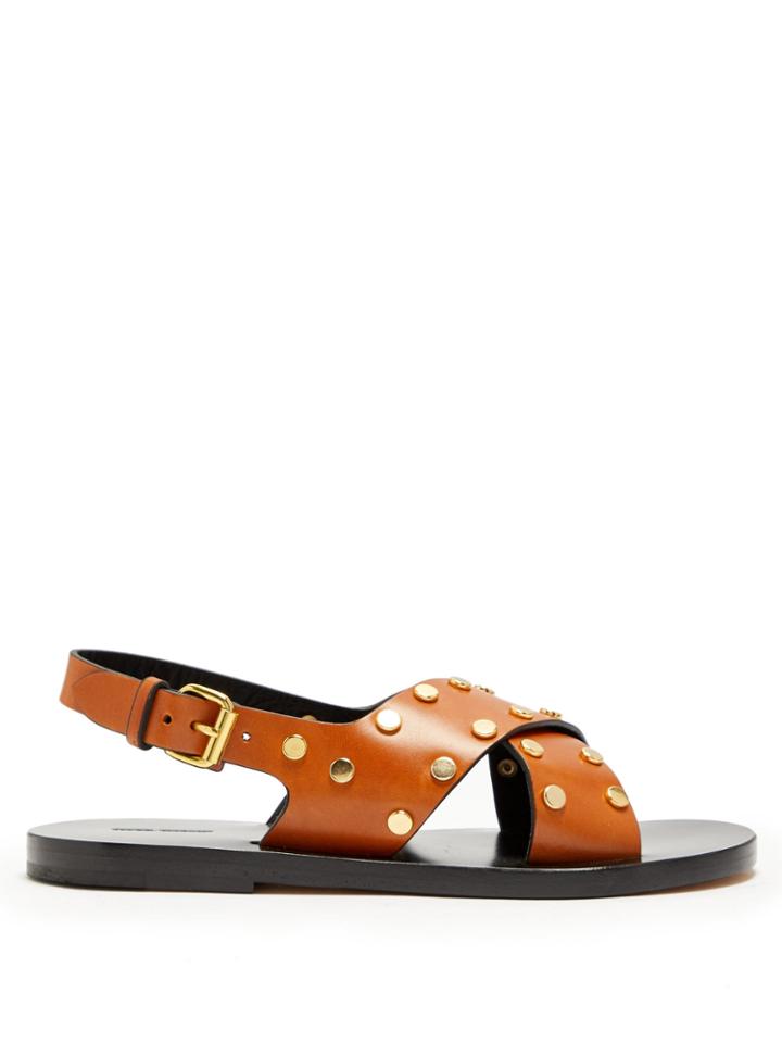 Isabel Marant Jane Stud-embellished Leather Sandals