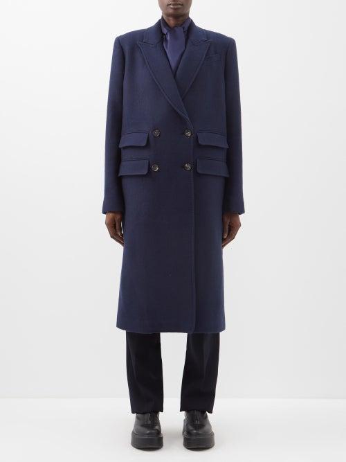 Gabriela Hearst - Reed Double-breasted Virgin Wool Coat - Womens - Navy