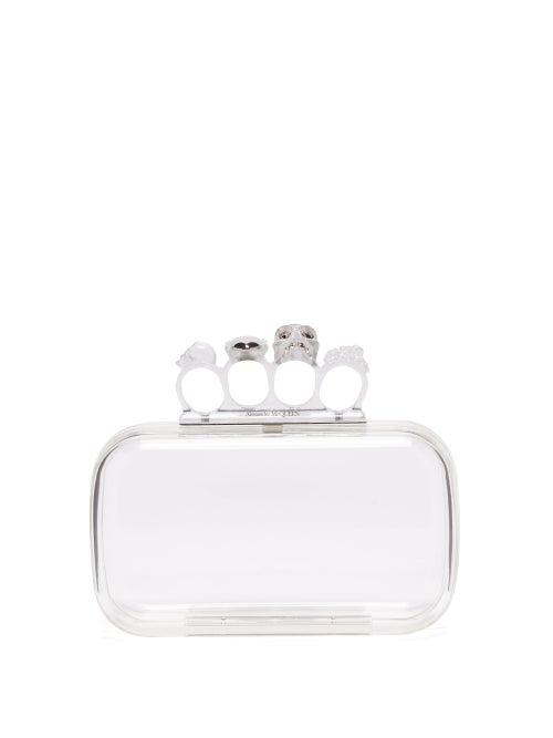 Matchesfashion.com Alexander Mcqueen - Four Ring Plexiglass Box Clutch - Womens - Clear