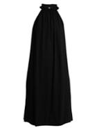 Raquel Allegra Halterneck Crepe Midi Dress