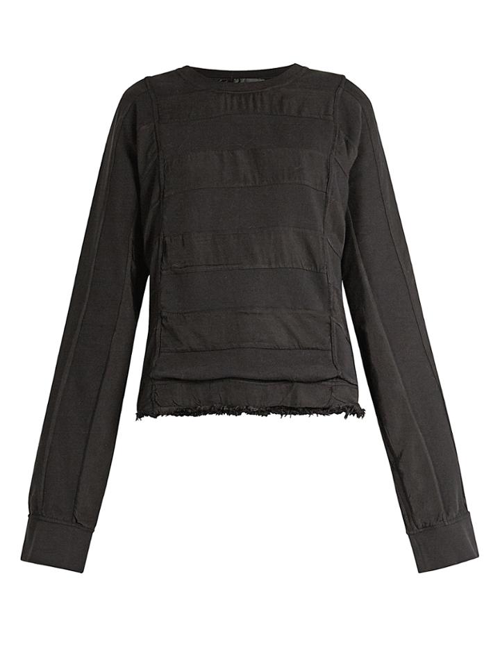 Haider Ackermann Polonium Raw-hem Cotton Sweatshirt