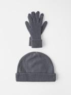 Arch4 - Cashmere Beanie Hat & Gloves Set - Mens - Dark Grey