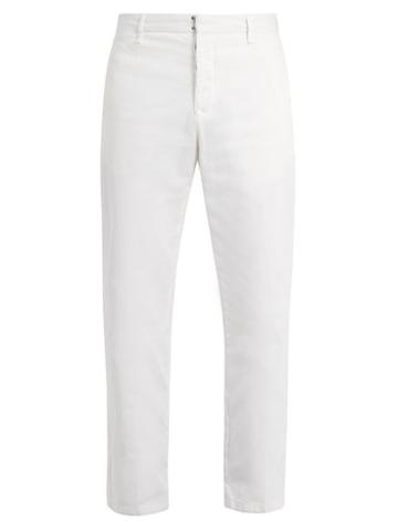 Matchesfashion.com J.w. Brine - Austin Cotton Drill Cropped Trousers - Mens - White