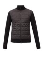 Matchesfashion.com Belstaff - Kelby Quilted-shell And Wool Zipped Cardigan - Mens - Black