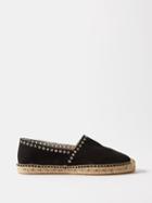 Isabel Marant - Canae Eyelet-embellished Suede Espadrilles - Womens - Black