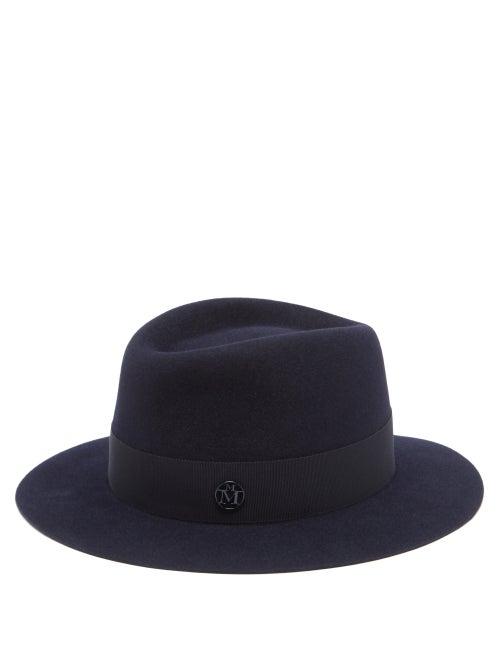 Matchesfashion.com Maison Michel - Andre Felt Fedora Hat - Womens - Navy