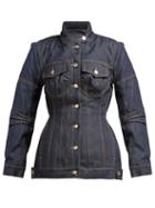 Matchesfashion.com Marine Serre - Panelled Denim Jacket - Womens - Denim