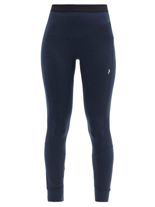 Matchesfashion.com Peak Performance - Magic Technical Wool-blend Thermal Leggings - Womens - Dark Navy