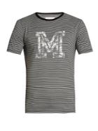Maison Margiela Logo-print Striped T-shirt