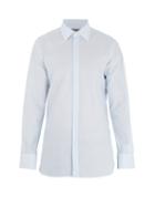 Matchesfashion.com Kilgour - Single Cuff Basket Weave Cotton Shirt - Mens - Blue