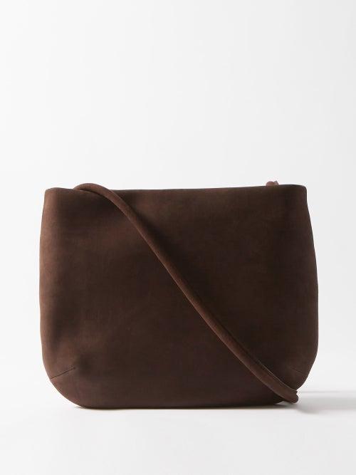 The Row - Romy Suede Cross-body Bag - Womens - Dark Brown