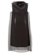 Matchesfashion.com Maison Margiela - Silk Organza Overlay Dress - Womens - Black