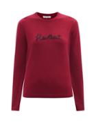 Bella Freud - Heartbeat-embroidered Cashmere Sweater - Womens - Red