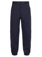 Matchesfashion.com Prada - Relaxed Fit Cotton Trousers - Mens - Navy