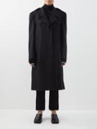 Mm6 Maison Margiela - Single-breasted Wool-blend Felt Coat - Womens - Black