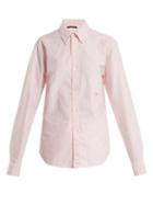 Matchesfashion.com Acne Studios - Face Striped Cotton Shirt - Womens - Pink Stripe
