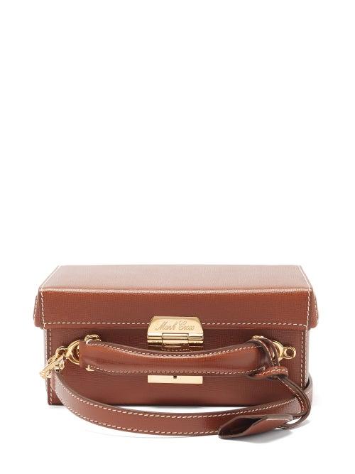 Matchesfashion.com Mark Cross - Grace Small Saffiano-leather Box Bag - Womens - Brown