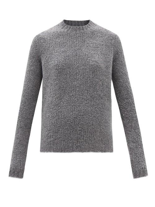 Gabriela Hearst - Philippe Cashmere-blend Boucl Sweater - Womens - Dark Grey