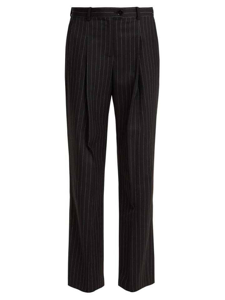 Alexachung Oversized Pinstriped Wool-blend Tailored Trousers