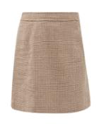Matchesfashion.com A.p.c. - Sonia Shepherd-check Wool-twill Mini Skirt - Womens - Beige