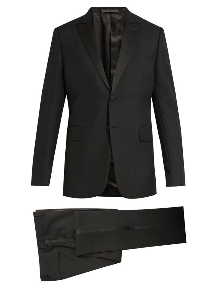 Valentino Satin-trimmed Wool And Mohair-blend Tuxedo