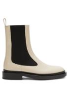 Ladies Shoes Jil Sander - Leather Chelsea Boots - Womens - Beige