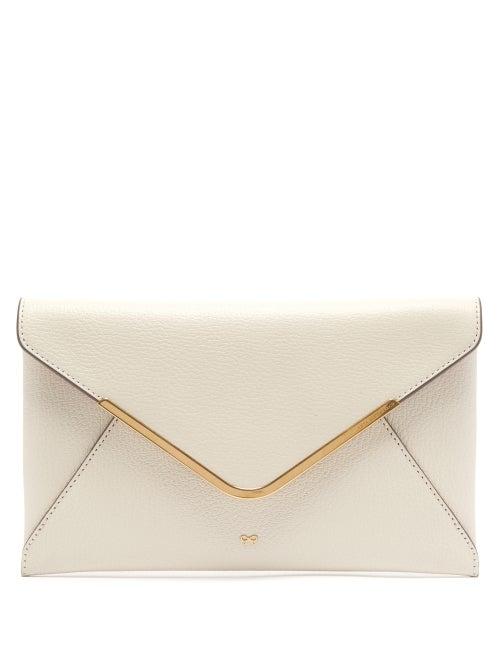 Matchesfashion.com Anya Hindmarch - Postbox Leather Clutch Bag - Womens - White