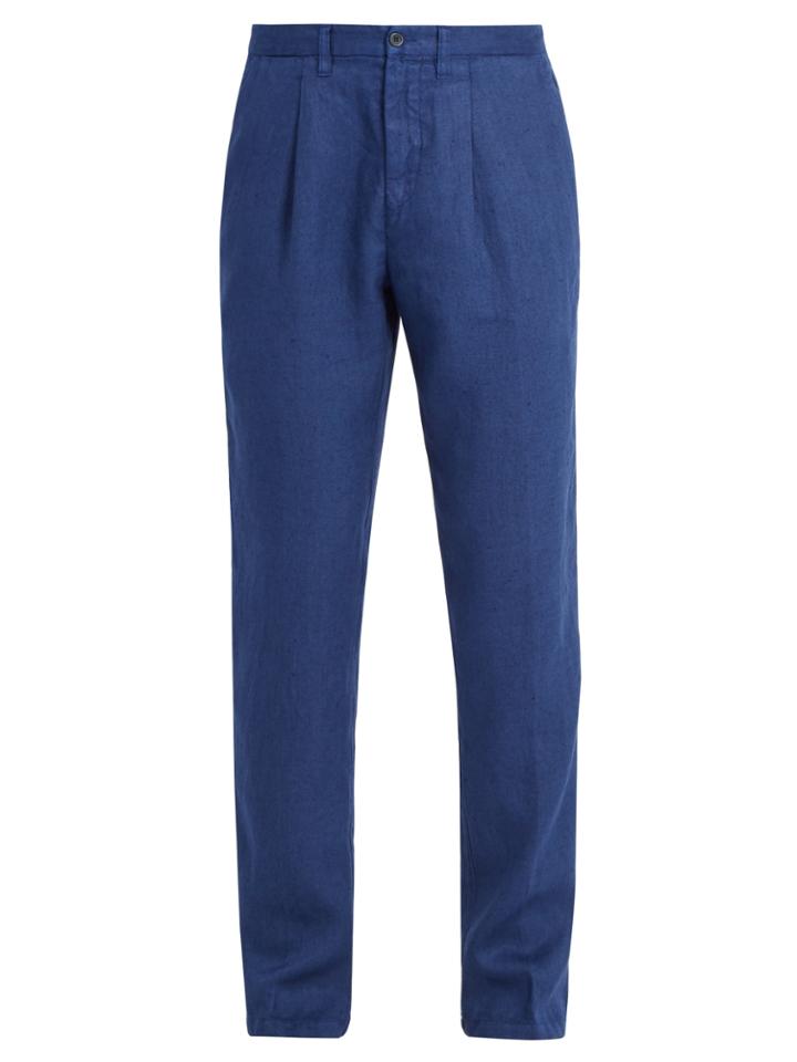 120 Lino Slim-leg Linen Trousers