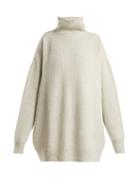 Raey Displaced-sleeve Ribbed Roll-neck Wool Sweater