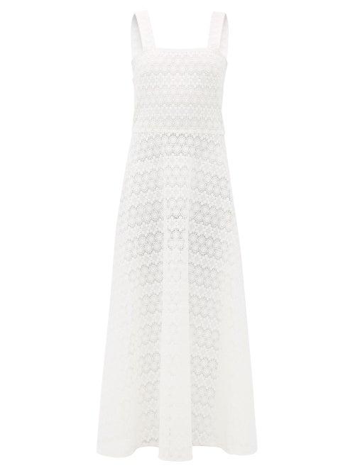 Matchesfashion.com Gioia Bini - Lucinda Macram Lace Maxi Dress - Womens - White